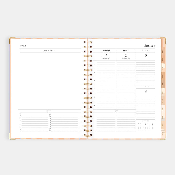 2026 A4 Academic Vertical Planner
