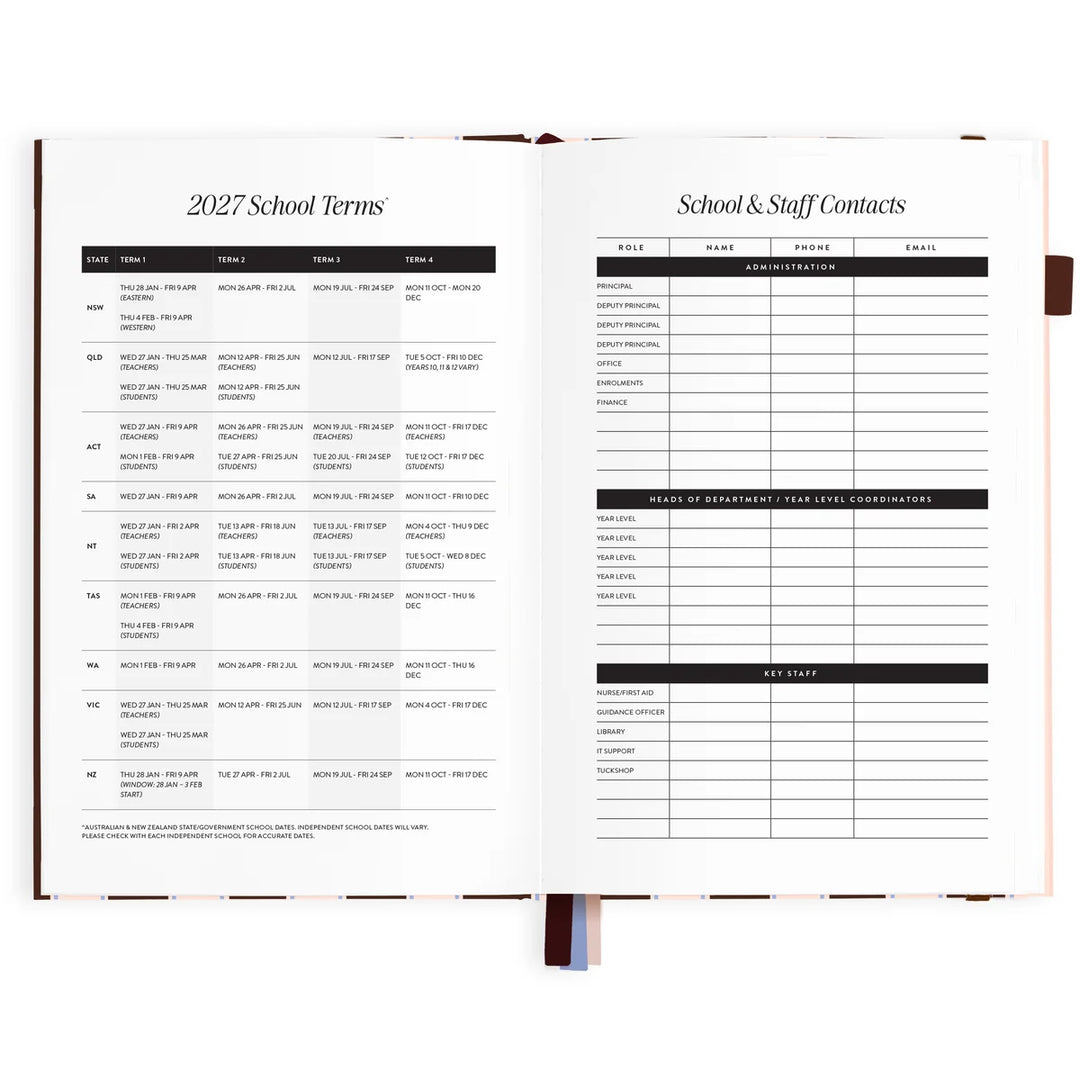 2027 A5 Academic Vertical Planner