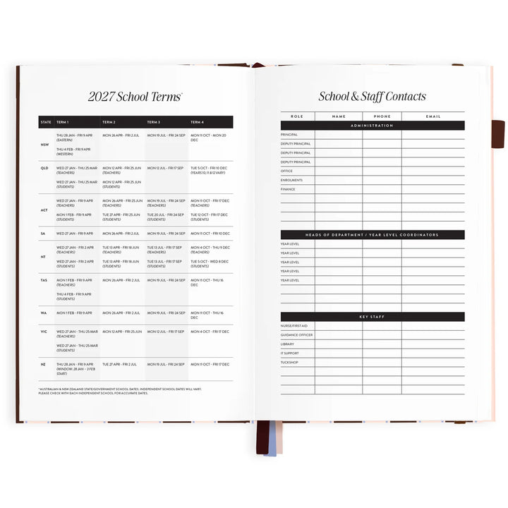 2027 A5 Academic Vertical Planner