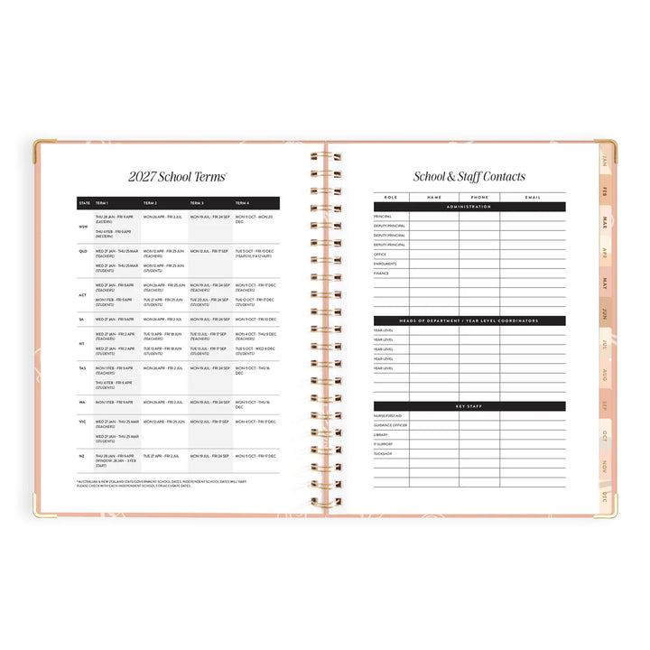 2027 A4 Academic Vertical Planner