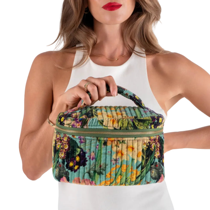 Quilted Velvet Vanity Case