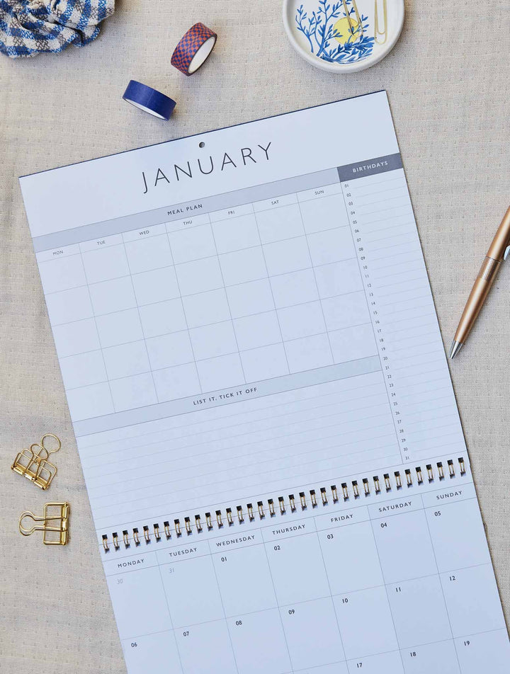 2025 Linen Wall Planner & Calendar