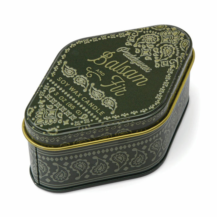Station Printed Tin Candle