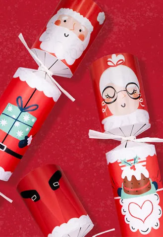 Cracker Santa Racing 12in 6pcs