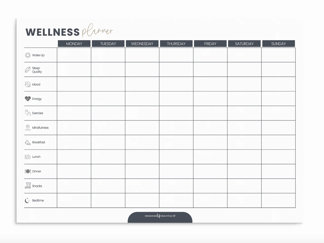 Wellness Planner Magnet A4