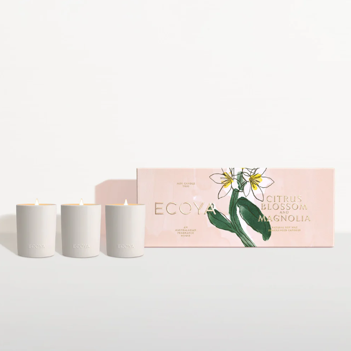 Mini Ceramic Candle Gift Set Citrus Blossom & Magnolia