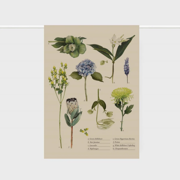 Tea Towel Linen Patterned