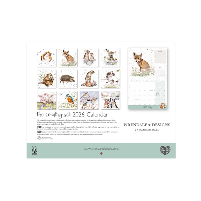 2026 Calendar A3 Country Set