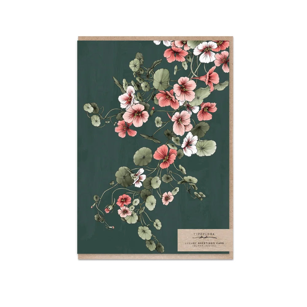 Card Nasturtium Portrait