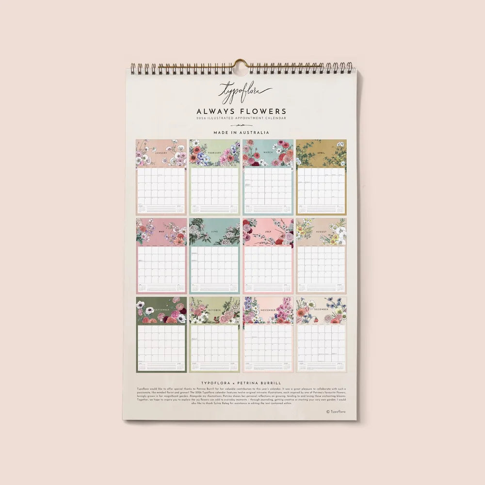 2026 Always Flowers Appointment Calendar