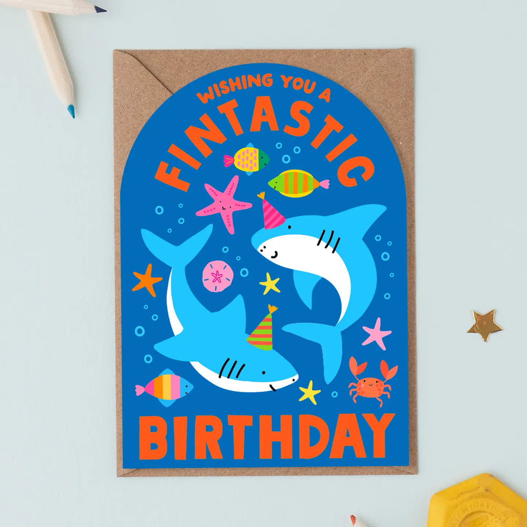 Card Fintastic Shark Birthday