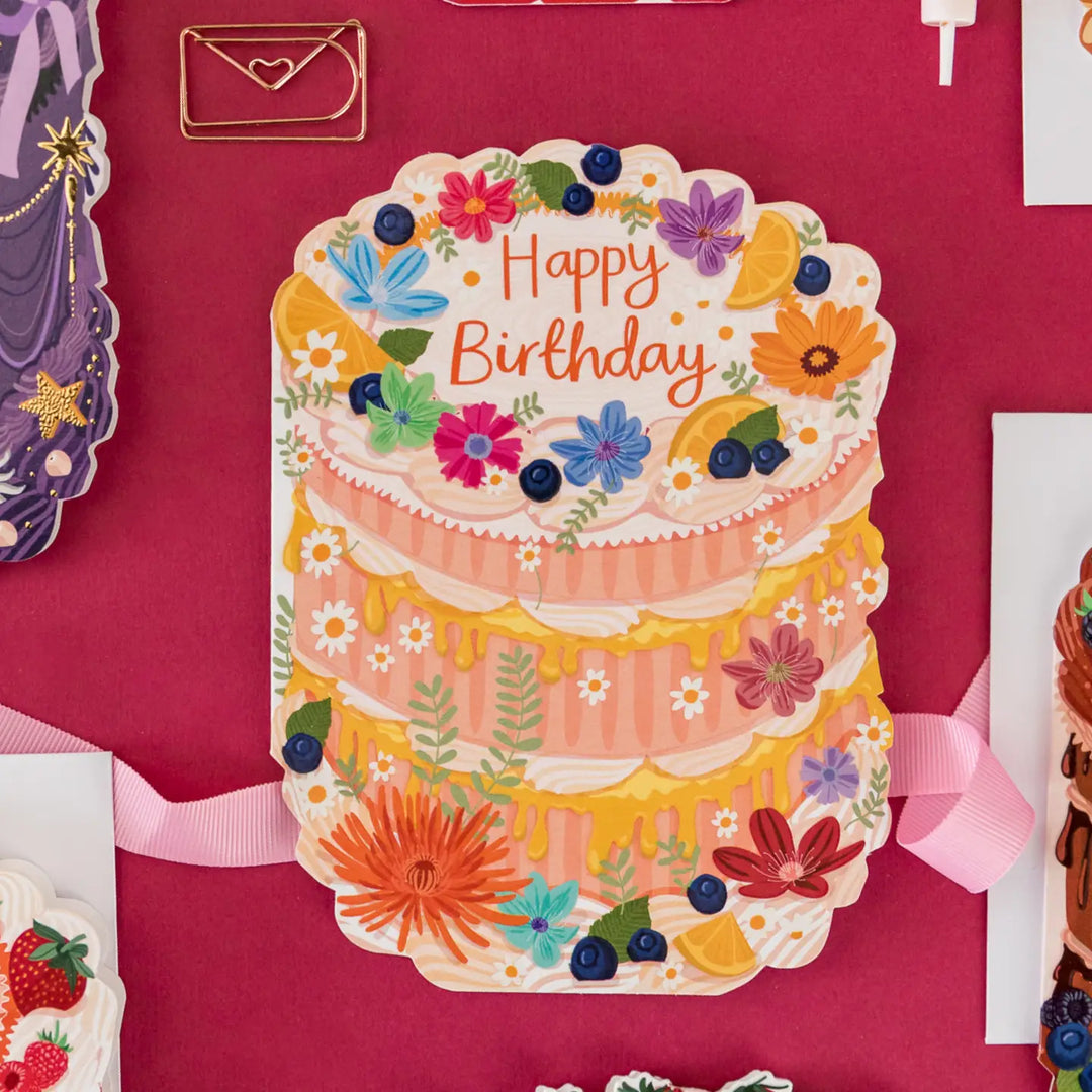 Card Happy Birthday (Cake Shaped)