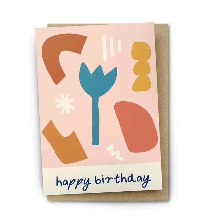 Card Birthday Bright Abstract
