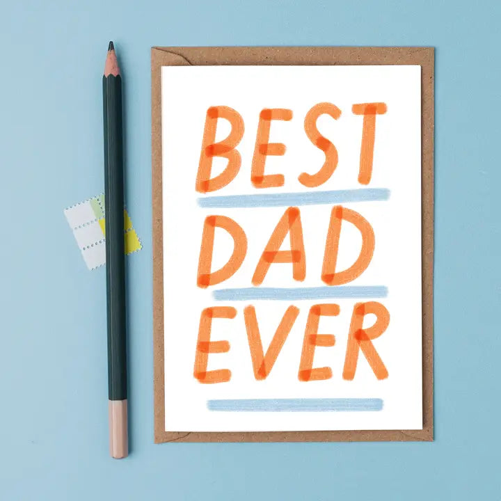 Card Best Dad Ever Underlined