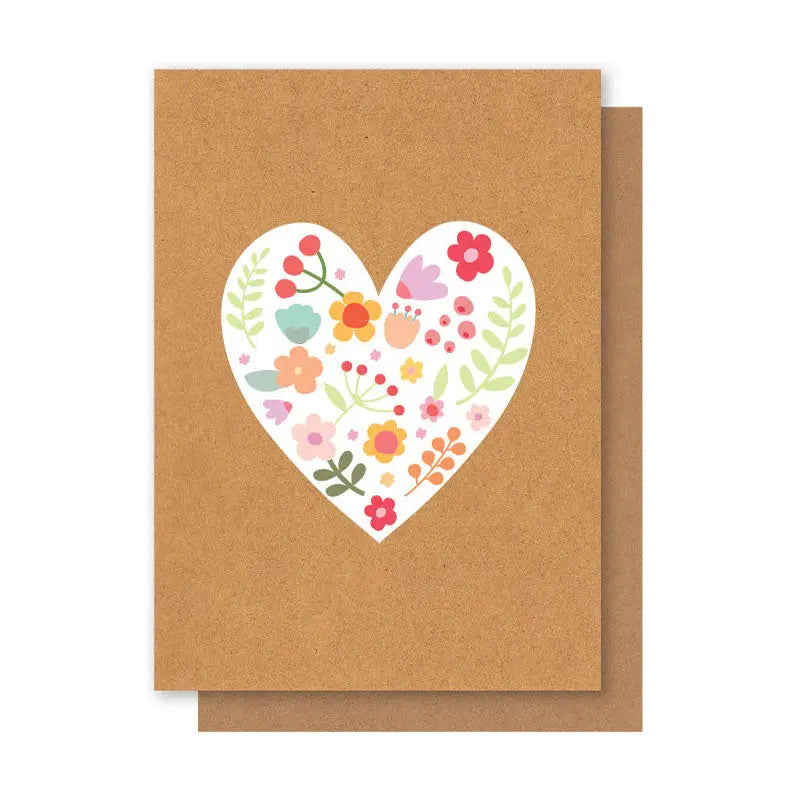 Card Floral Heart