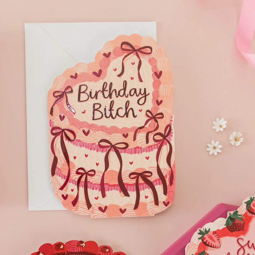 Card Birthday B**** (Cake Shaped)