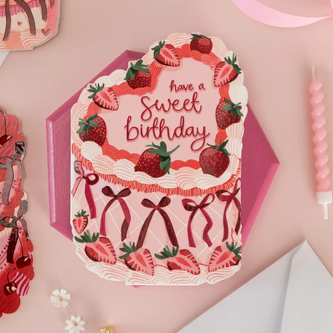 Card Sweet Birthday (Cake Shaped)