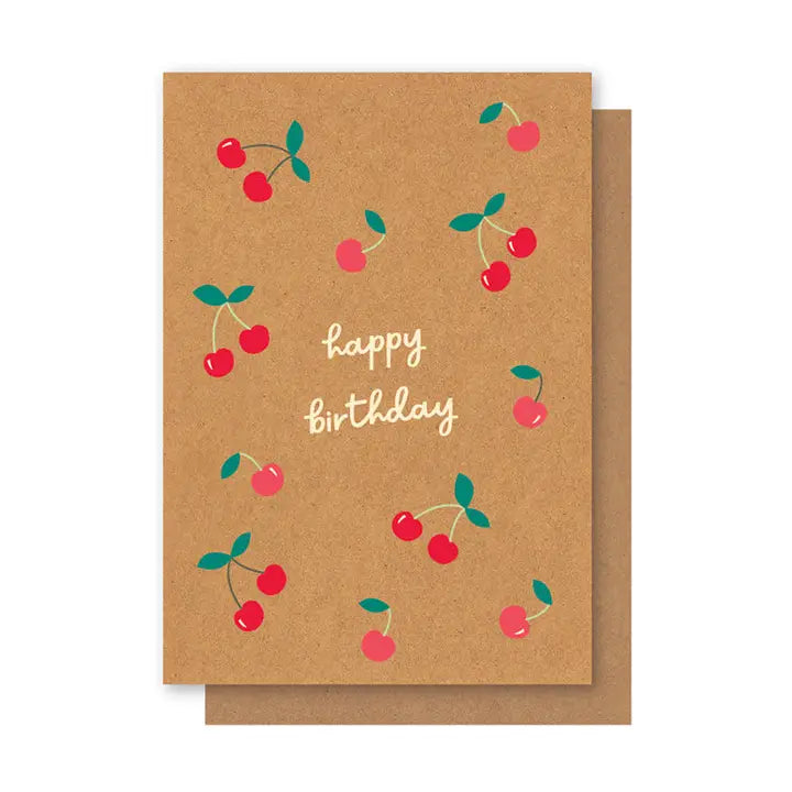 Card Cherries Birthday