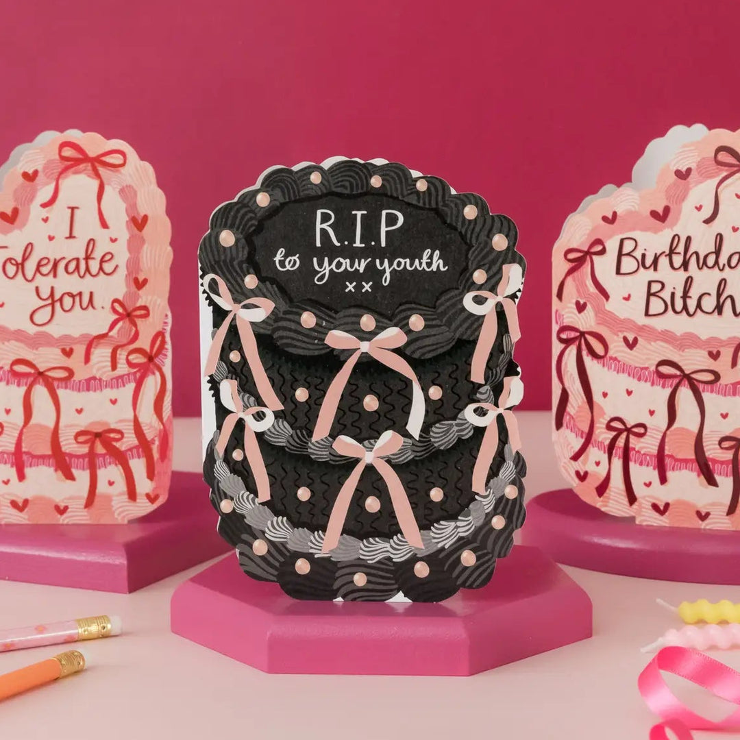 Card RIP to Your Youth (Cake Shaped)