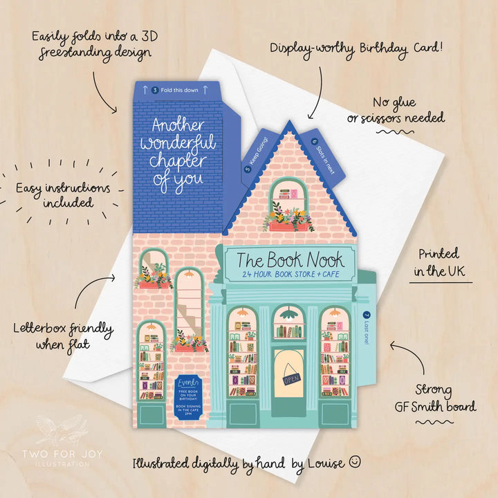 Card Book Nook Birthday (3D)