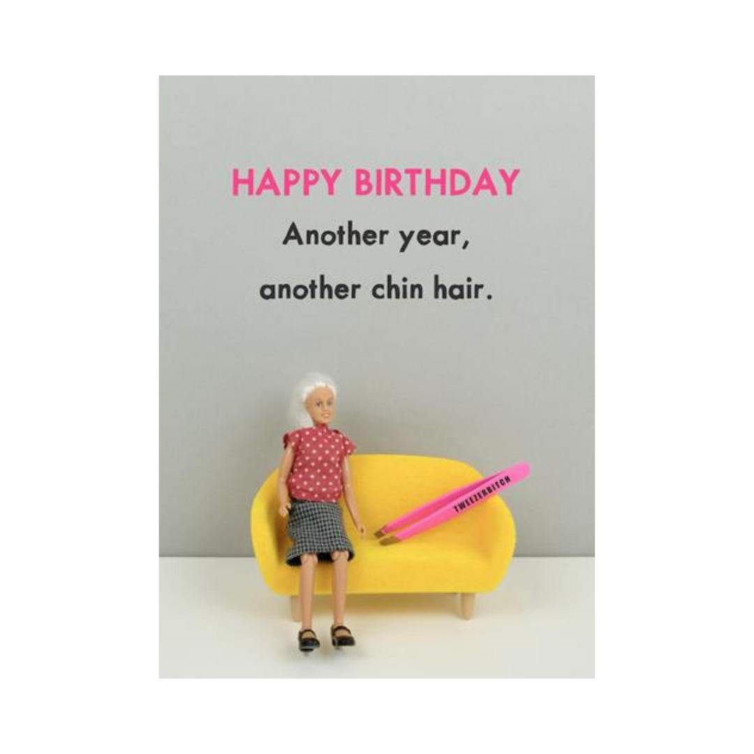 Card Birthday Chin Hair