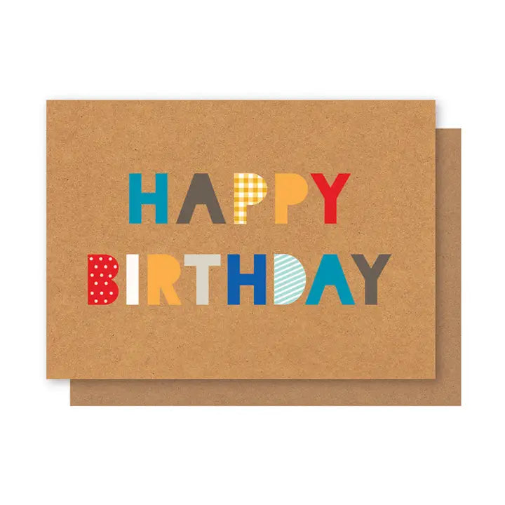 Card Pattern Font Birthday