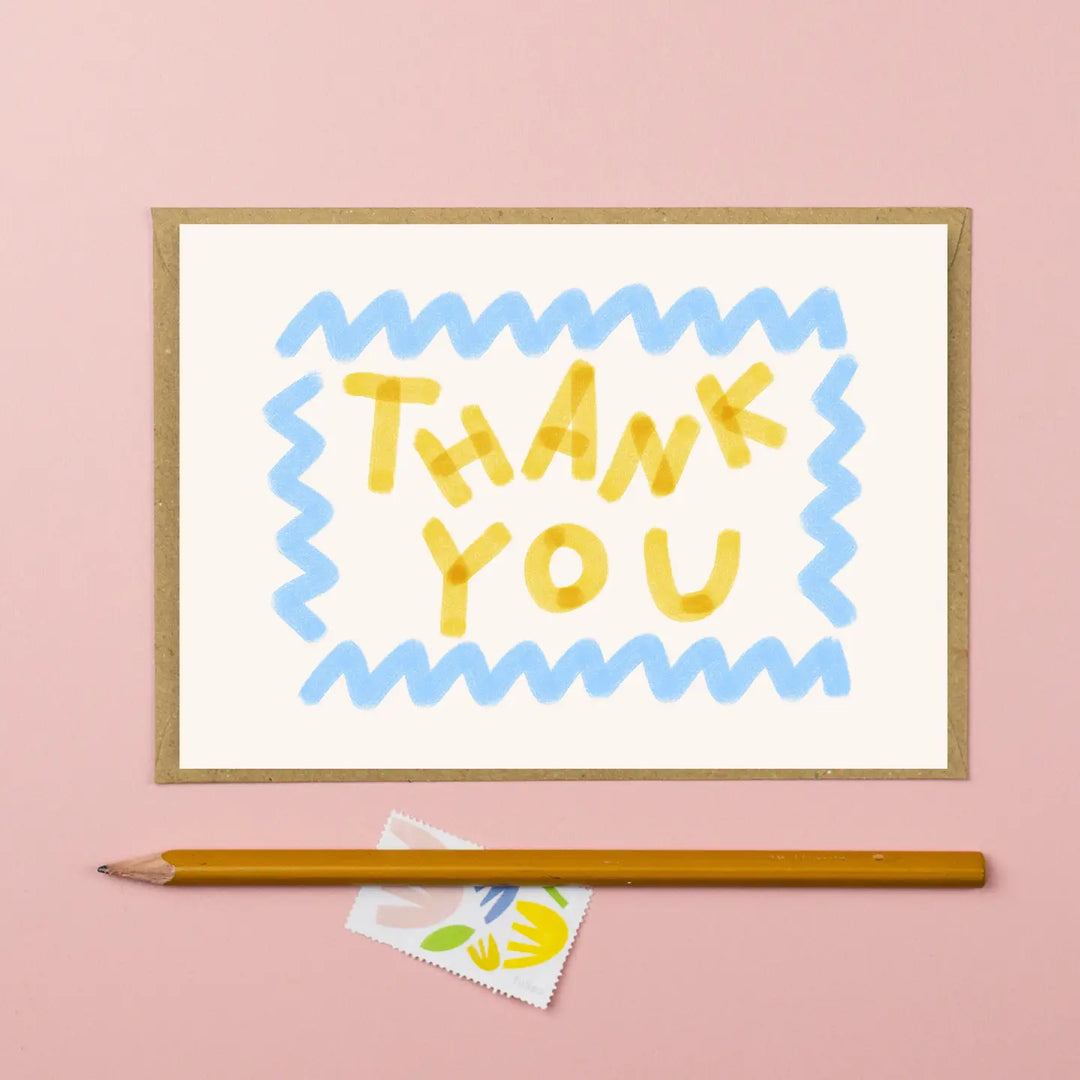 Card Thank You Zig Zag