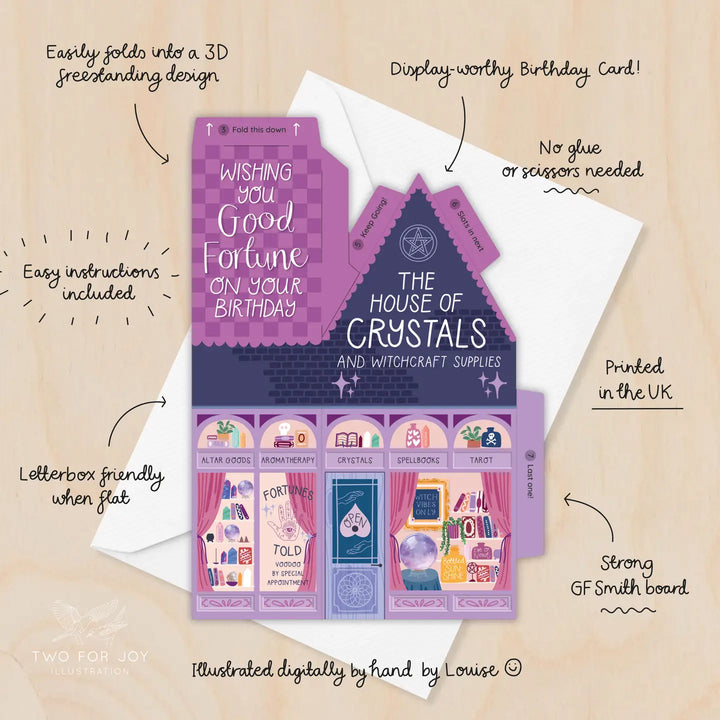Card Birthday House of Crystals (3D)
