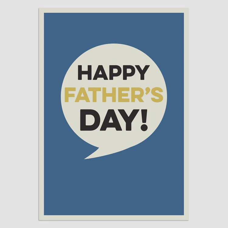 Card Happy Fathers Day Blue