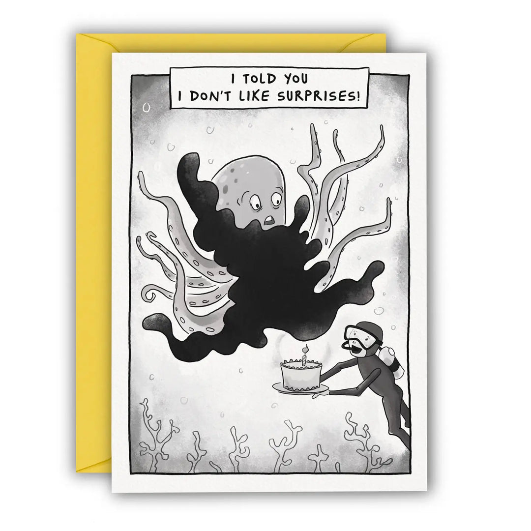Card Birthday Octopus Surprise