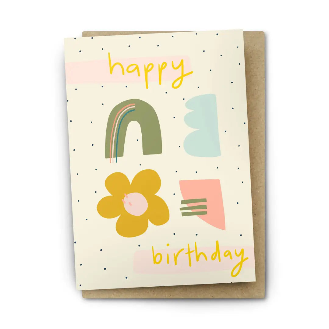 Card Birthday Colourful Celebration
