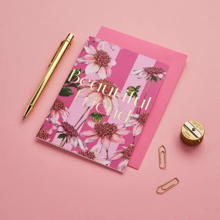 Card Beautiful Friend Floral Riot