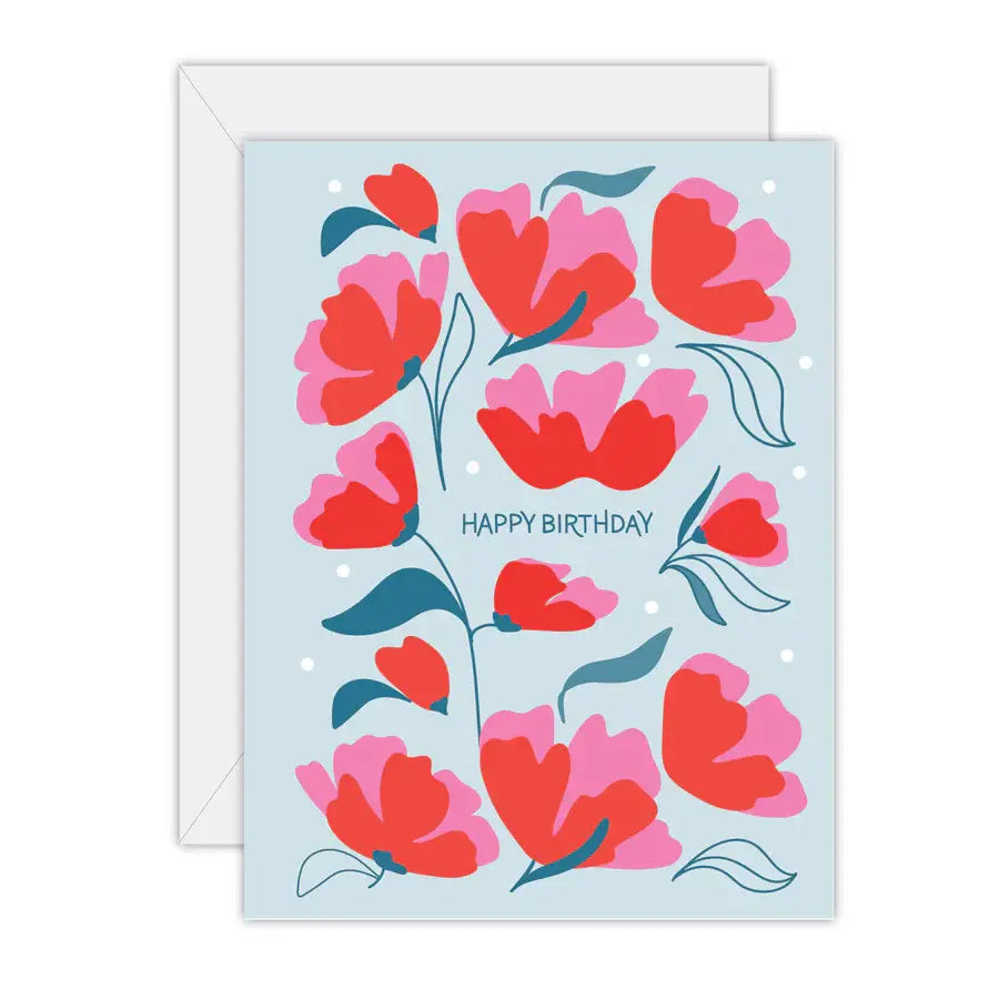Card Happy Birthday Floral
