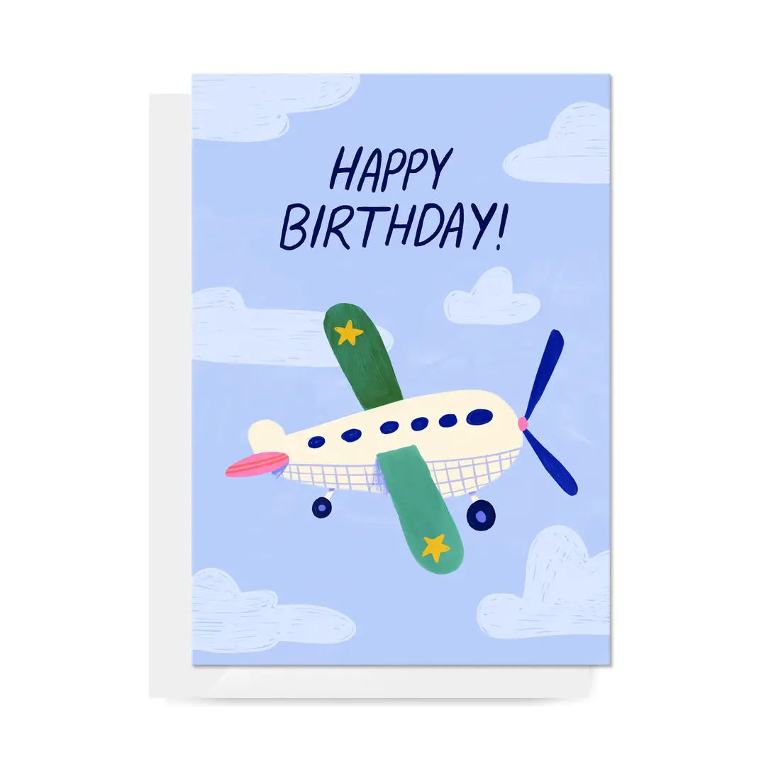 Card Aeroplane Happy Birthday