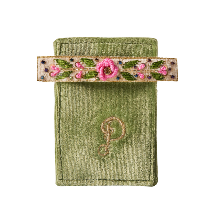 Embroidered  Hair Clip