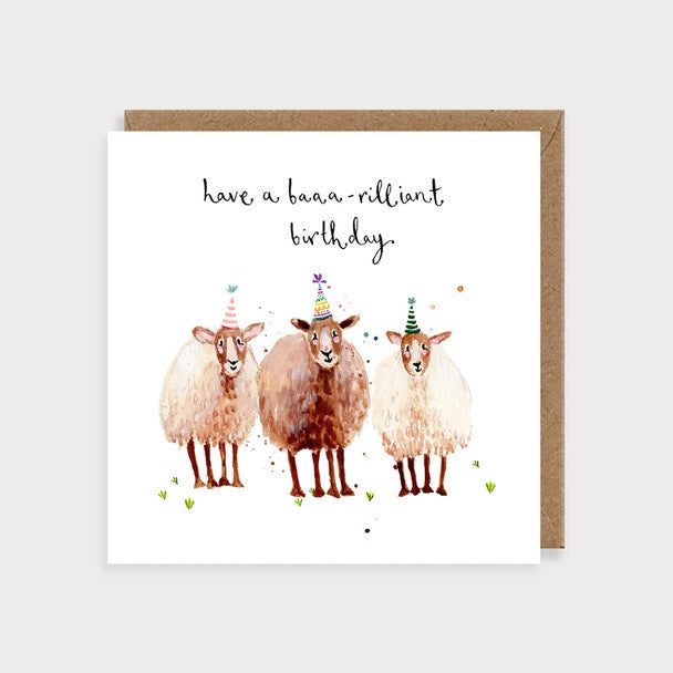 Card Sheep Baaa-rilliant Birthday