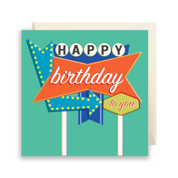 Card HB Retro Sign