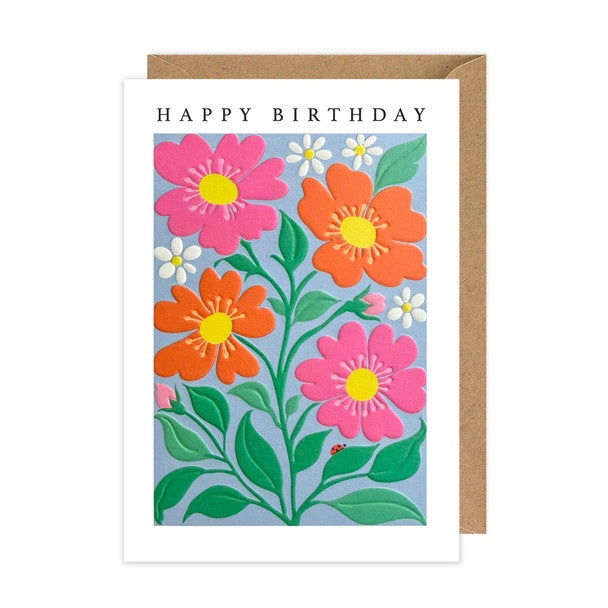 Card Birthday Blooms