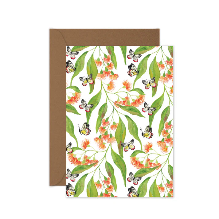 Card Jezebel Butterflies & Flowering Gum