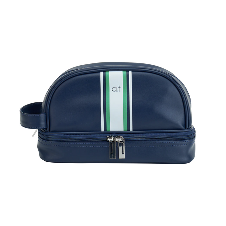 Mens Toiletries Stripe Bag