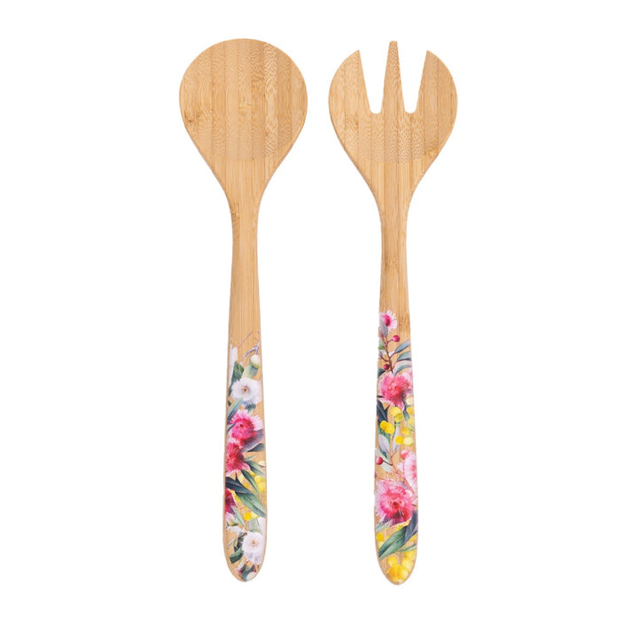 Salad Servers Native Blooms