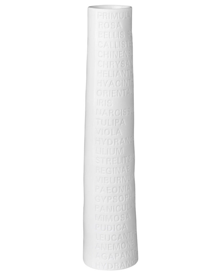 Poetry Porcelain Embossed Vase Tall