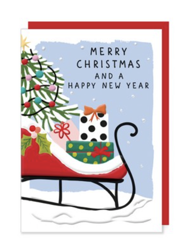 Card Sleigh With Presents