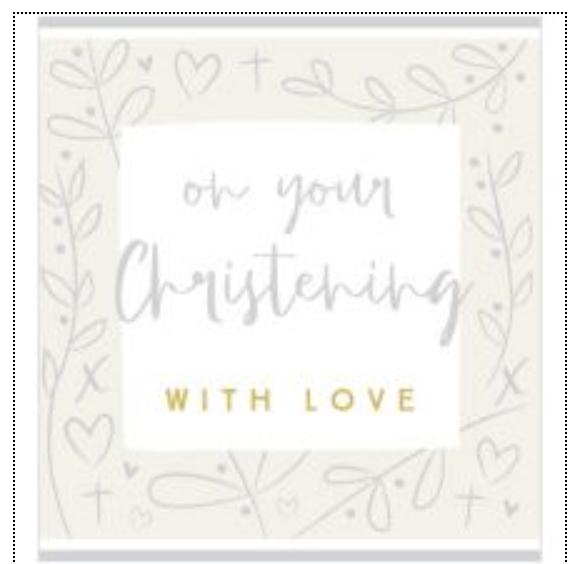 Card Christening With Love