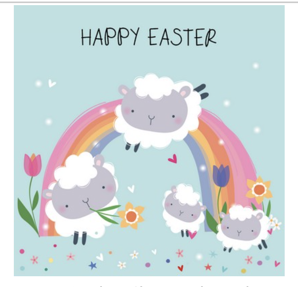 Card Easter - Rainbow Sheep