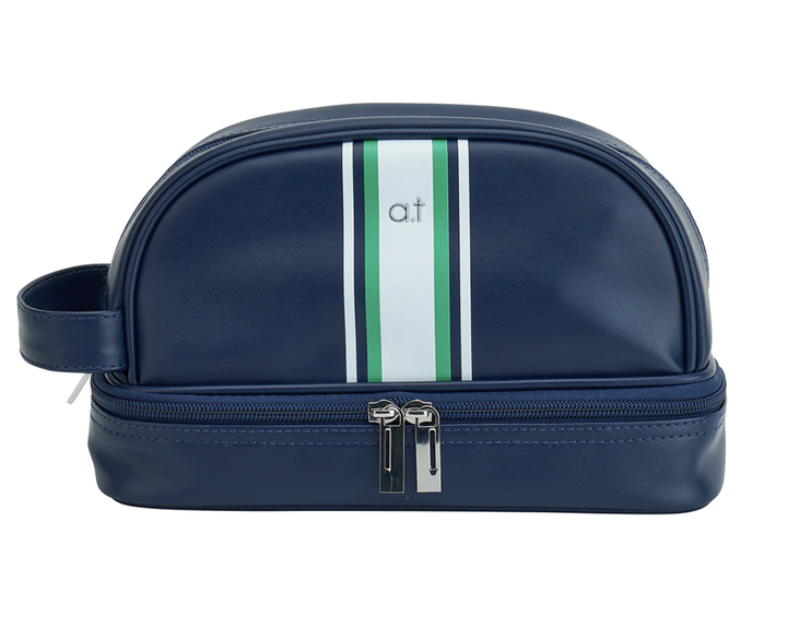 Mens Toiletries Stripe Bag