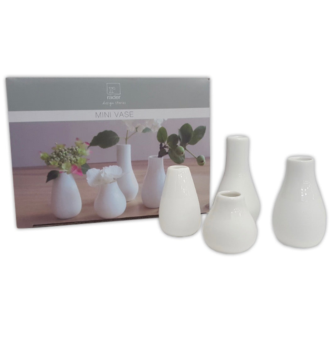 Mini Vases Set Of 4  White