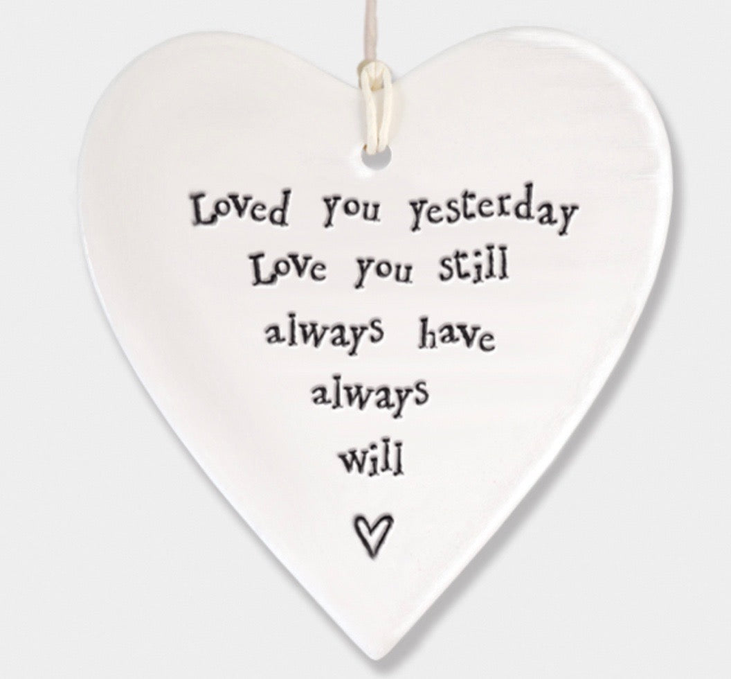 Porcelain Hanging Heart