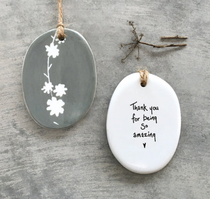 Oval Hanger Sgraffito