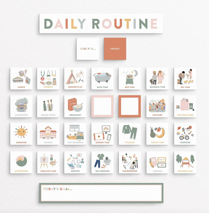 Kids Daily Routine Magnets